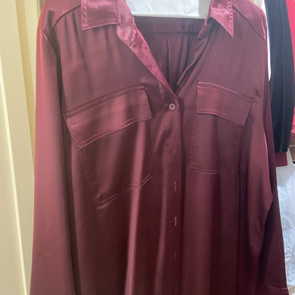 Simply Vera Vera Wang Chocolate Brown Shirt